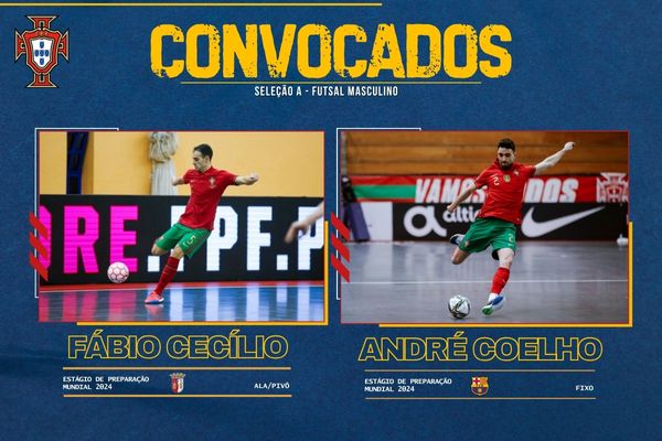 André Coelho e Fábio Cecílio convocados para o estágio de preparação para o Mundial 2024